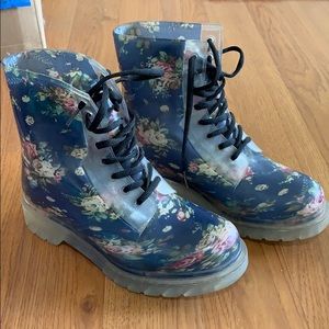 Cute floral rain boots